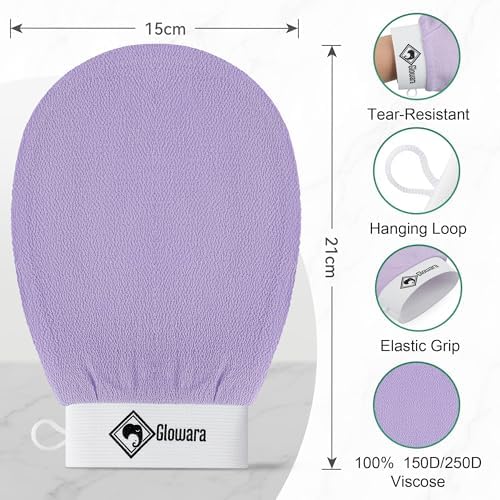 Glowara exfoliating mitt for dead skin removal